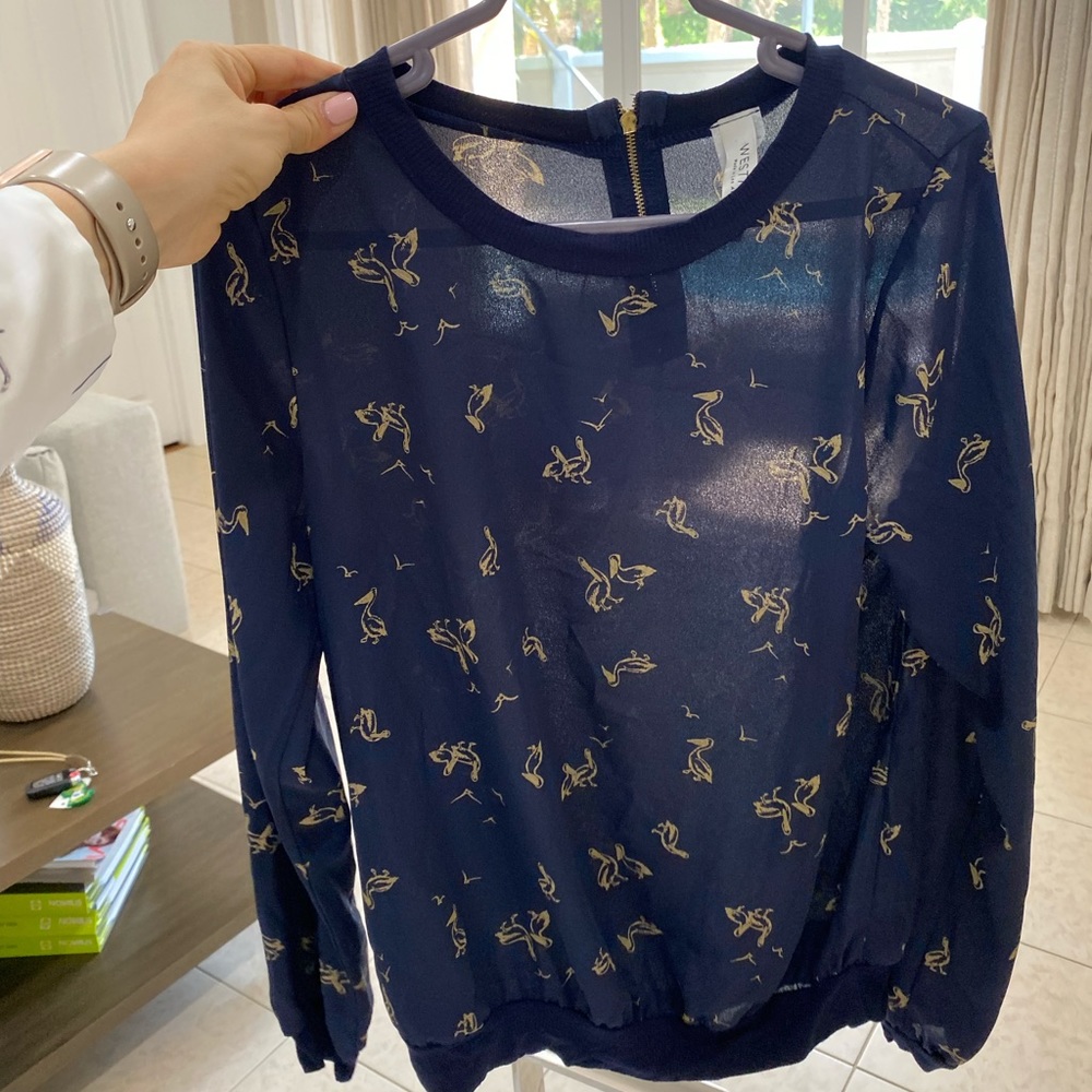 Blue navy blouse
